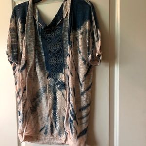 Blue cardigan tie dye